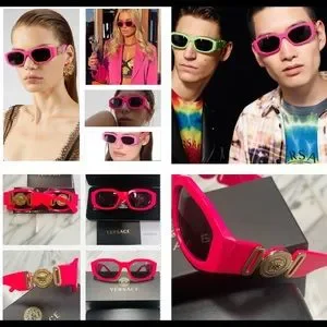 VERSACE BARBIE HOT FUXIA PINK SUNGLASSES WITH SIGNATURE ICON MEDUSA VERSACE ICON SHIELD VE4393 5334/1W Medusa Pink Unisex  main image 4